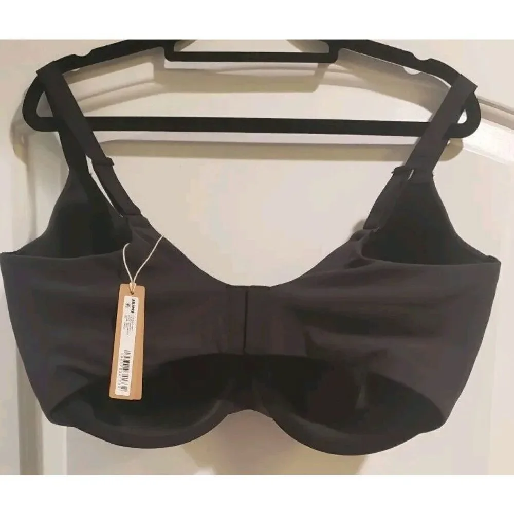 SKIMS Women's Fits Everybody‎ T-Shirt Demi Bra in Onyx Size 40DDDD NWT - Picture 2 of 4